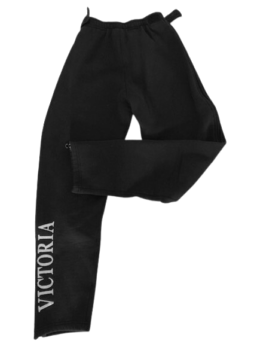 Training track suit pants with full side zipper